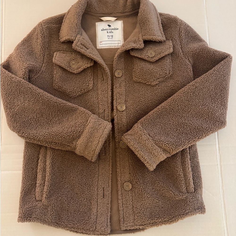 Abercrombie Kids Tan Sherpa Jacket